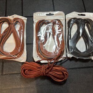 NEW Lot of Lollibeads 3mm Flat Genuine Leather Strip Cord for Crafts